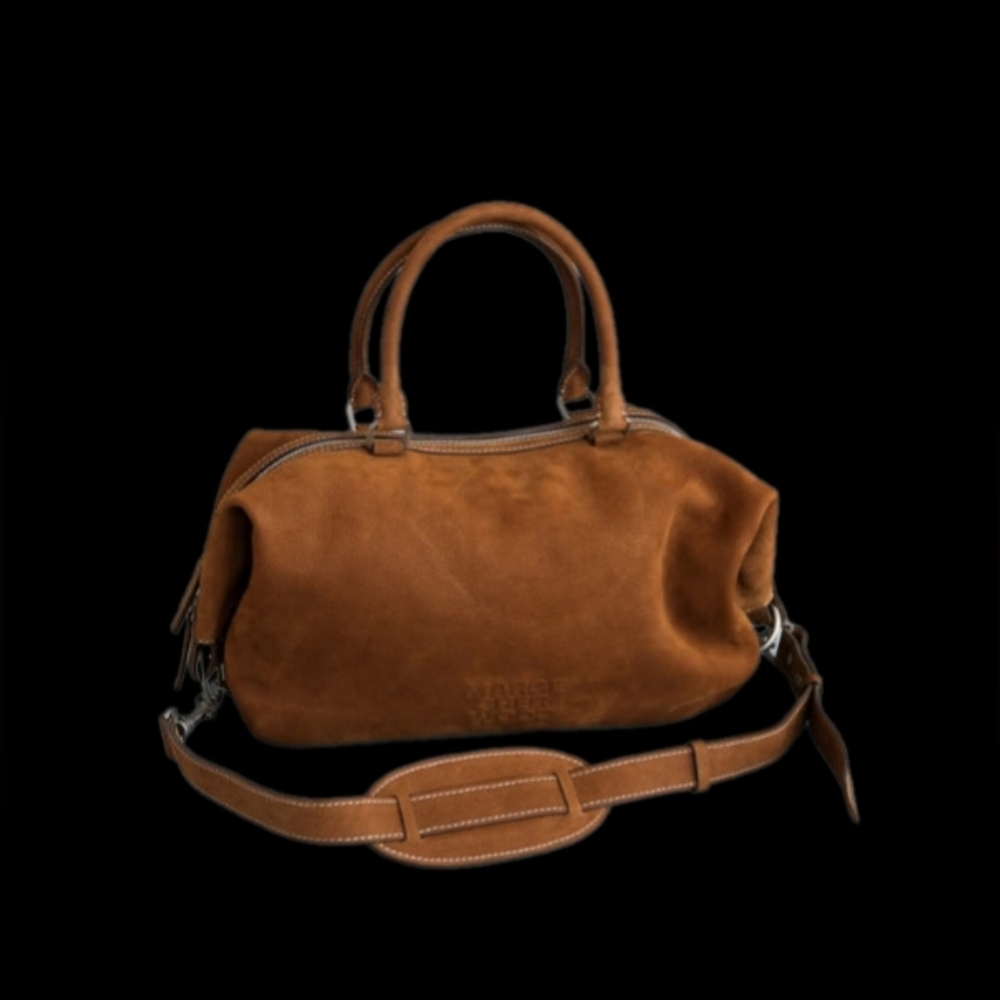 Marge Sherwood Nubuck Dumpling Tote In Chestnut